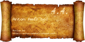 Anton Amábel névjegykártya